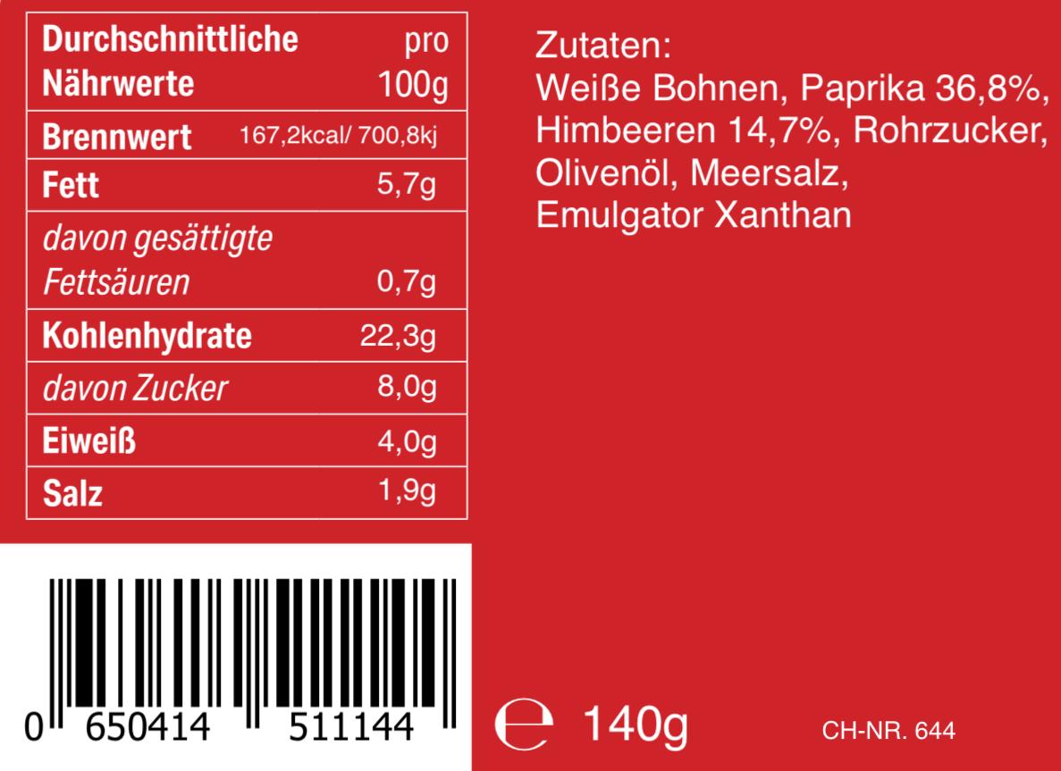 Brotaufstrich Paprika Himbeere