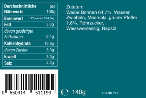 Brotaufstrich Pfeffer Bohne